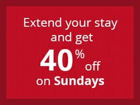 40% off on Sundays