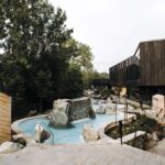 Terrasse et bassins du Strom Spa Sherbrooke